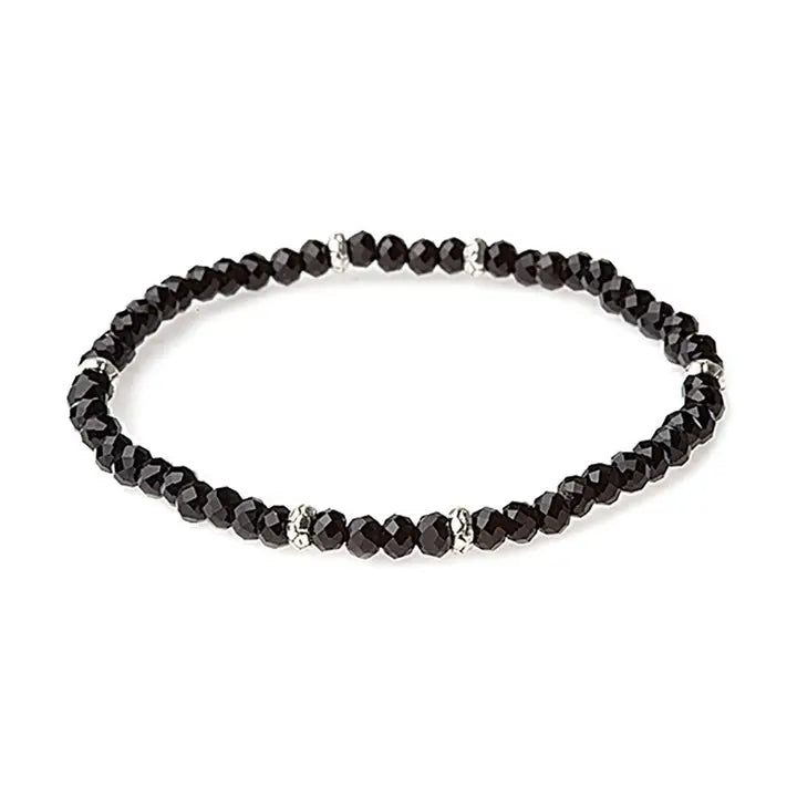 Shop Mini Crystal Bracelets | Silver and Gold Mix-Black Silver at Ruby Joy Boutique, a Women's Clothing Store in Pickerington, Ohio