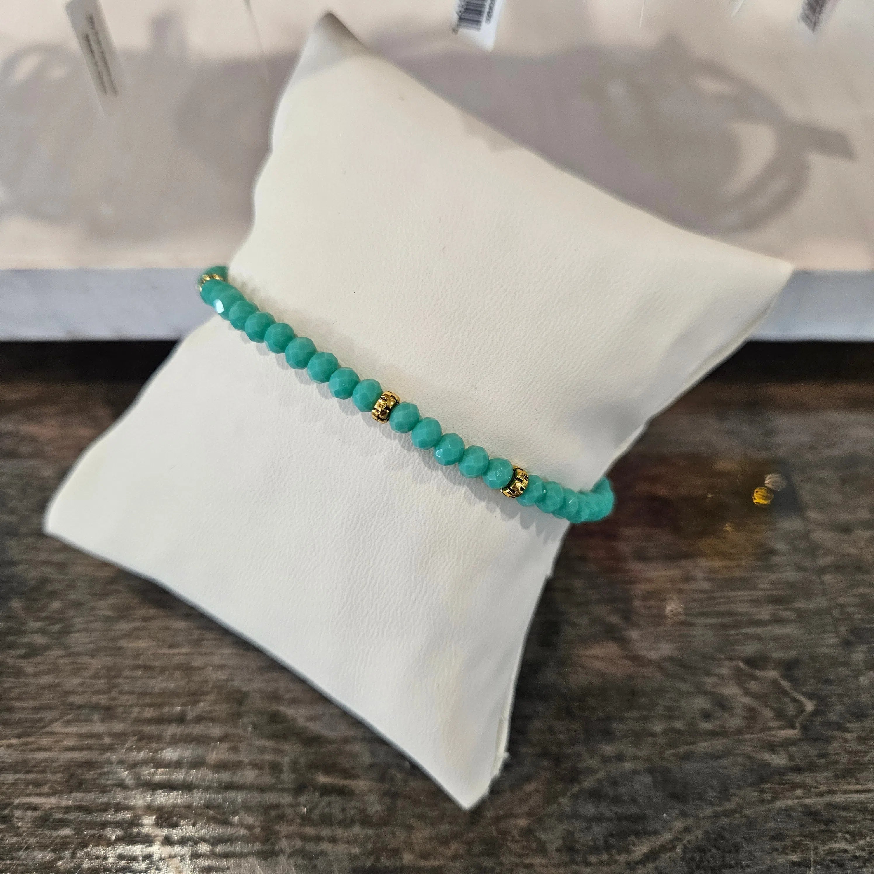 Shop Mini Crystal Bracelets | Silver and Gold Mix-Turquoise Gold at Ruby Joy Boutique, a Women's Clothing Store in Pickerington, Ohio