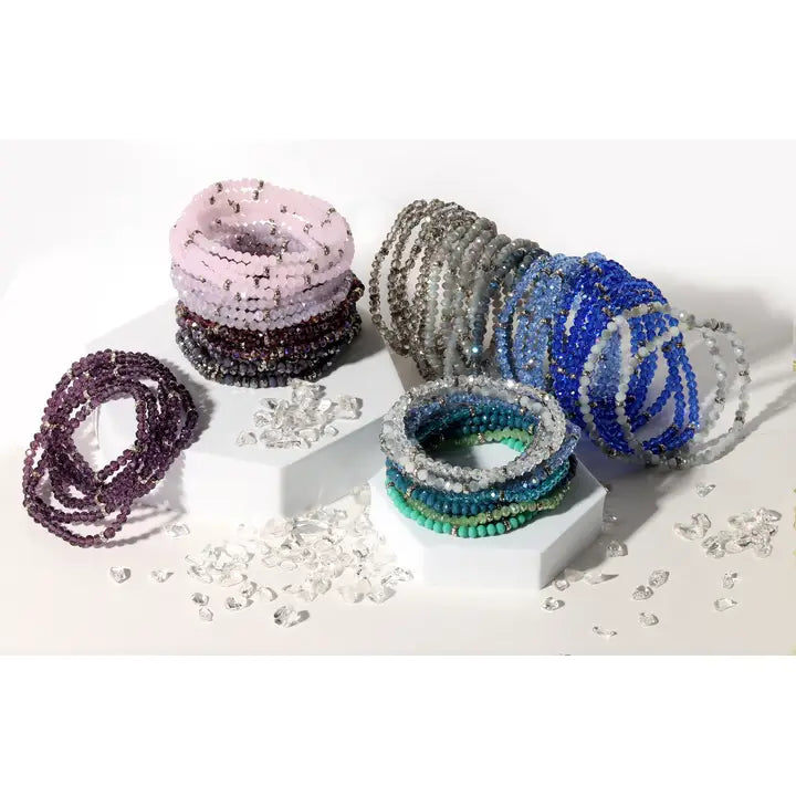 Shop Mini Crystal Bracelets | Silver and Gold Mix- at Ruby Joy Boutique, a Women's Clothing Store in Pickerington, Ohio