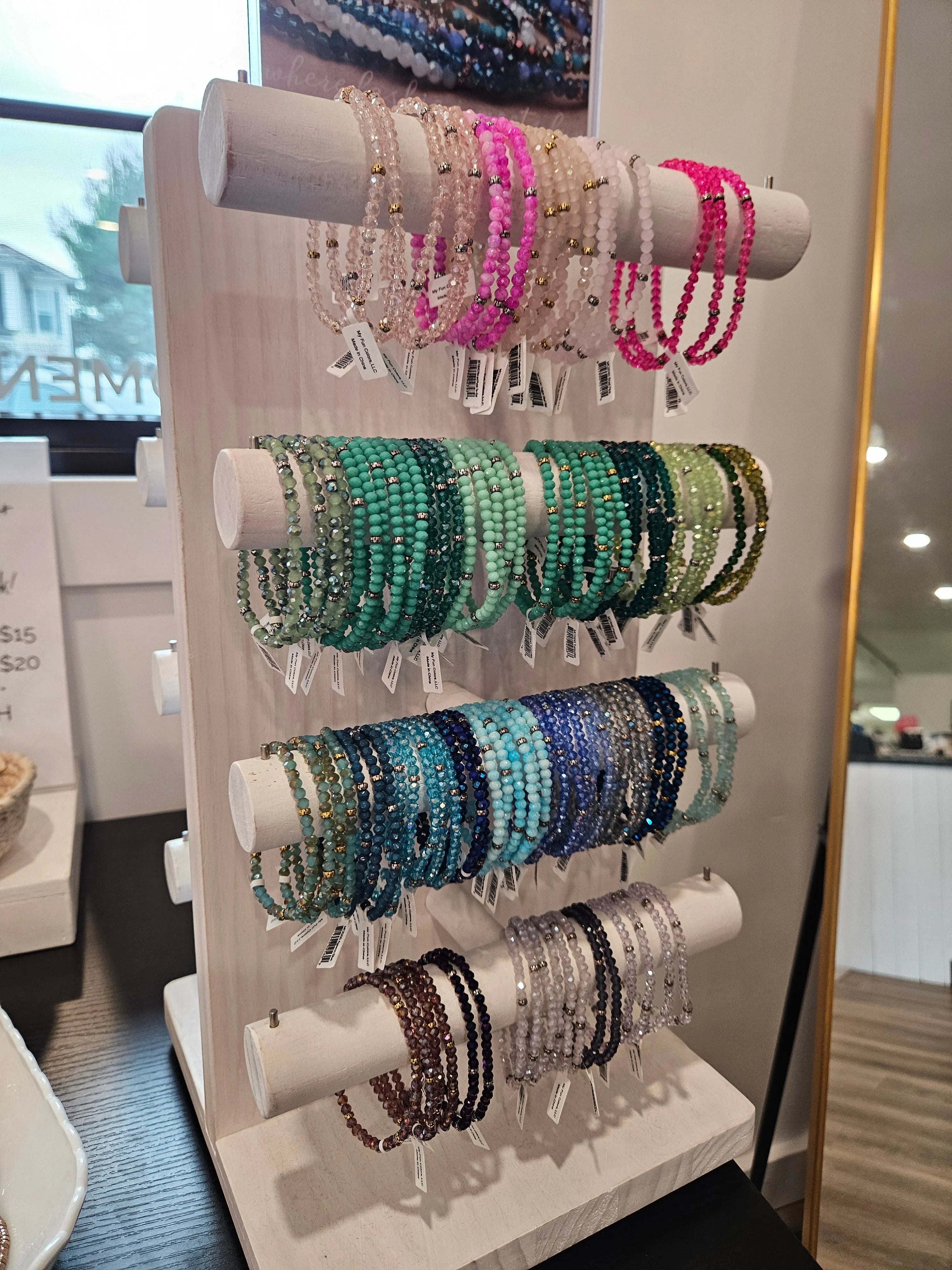 Shop Mini Crystal Stretch Bracelets | Assorted Colors- at Ruby Joy Boutique, a Women's Clothing Store in Pickerington, Ohio