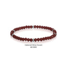 Shop Mini Crystal Stretch Bracelets | Assorted Colors-Cabernet Silver at Ruby Joy Boutique, a Women's Clothing Store in Pickerington, Ohio