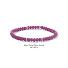 Shop Mini Crystal Stretch Bracelets | Assorted Colors-Neon Orchid Silver at Ruby Joy Boutique, a Women's Clothing Store in Pickerington, Ohio