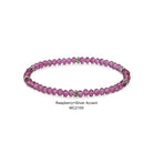 Shop Mini Crystal Stretch Bracelets | Assorted Colors-Raspberry Silver at Ruby Joy Boutique, a Women's Clothing Store in Pickerington, Ohio