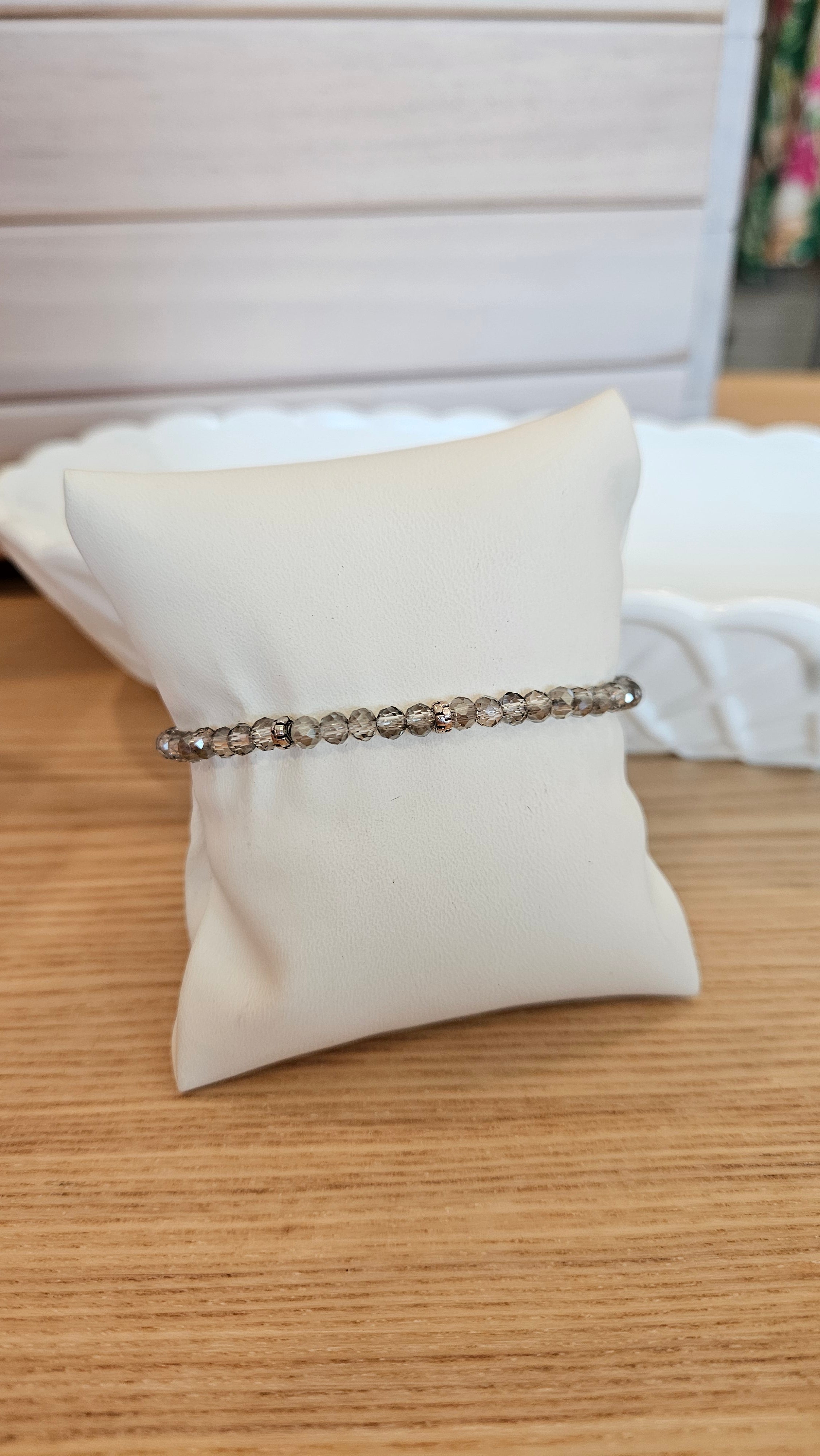 Shop Mini Crystal Stretch Bracelets | Assorted Colors-Black Diamond Silver at Ruby Joy Boutique, a Women's Clothing Store in Pickerington, Ohio