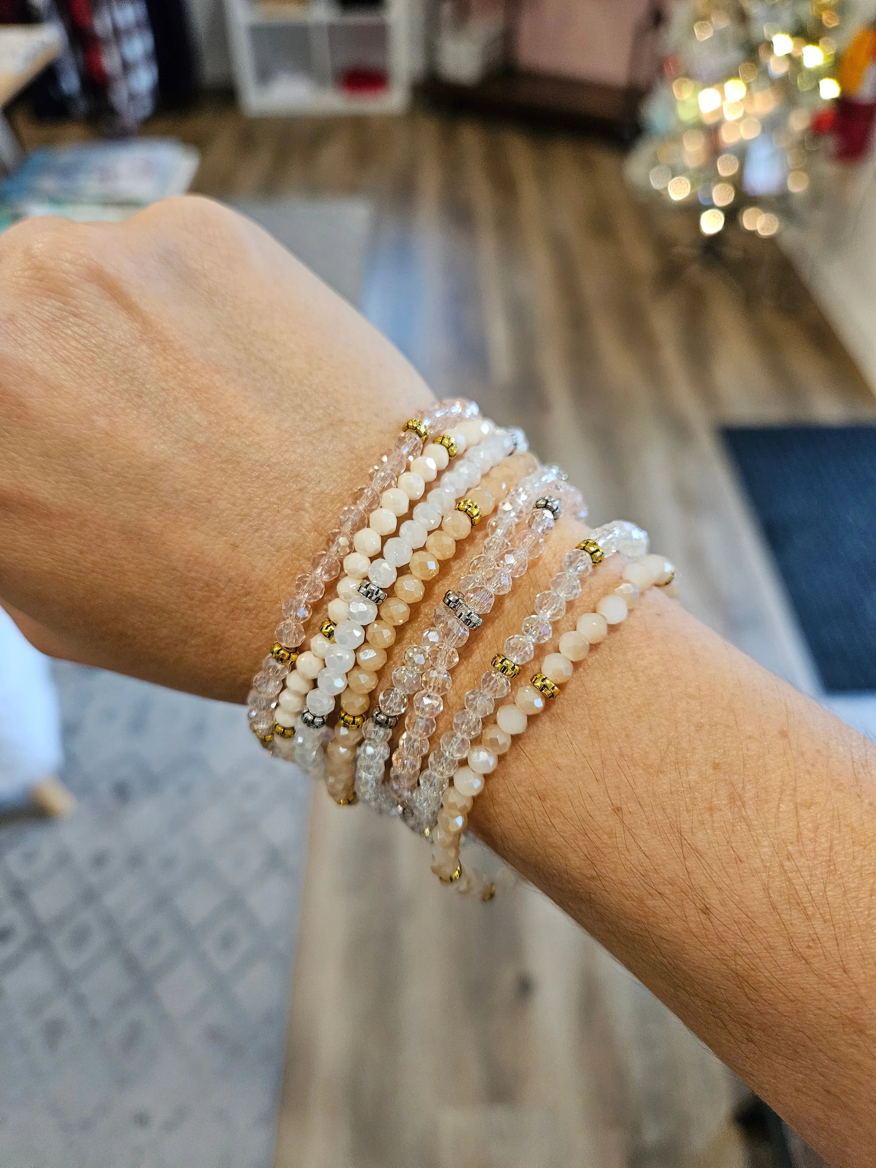 Shop Mini Crystal Stretch Bracelets | Assorted Colors- at Ruby Joy Boutique, a Women's Clothing Store in Pickerington, Ohio