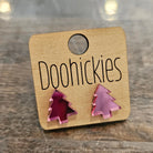 Shop Mirrored Pink Christmas Tree Stud Earrings-Earrings at Ruby Joy Boutique, a Women's Clothing Store in Pickerington, Ohio