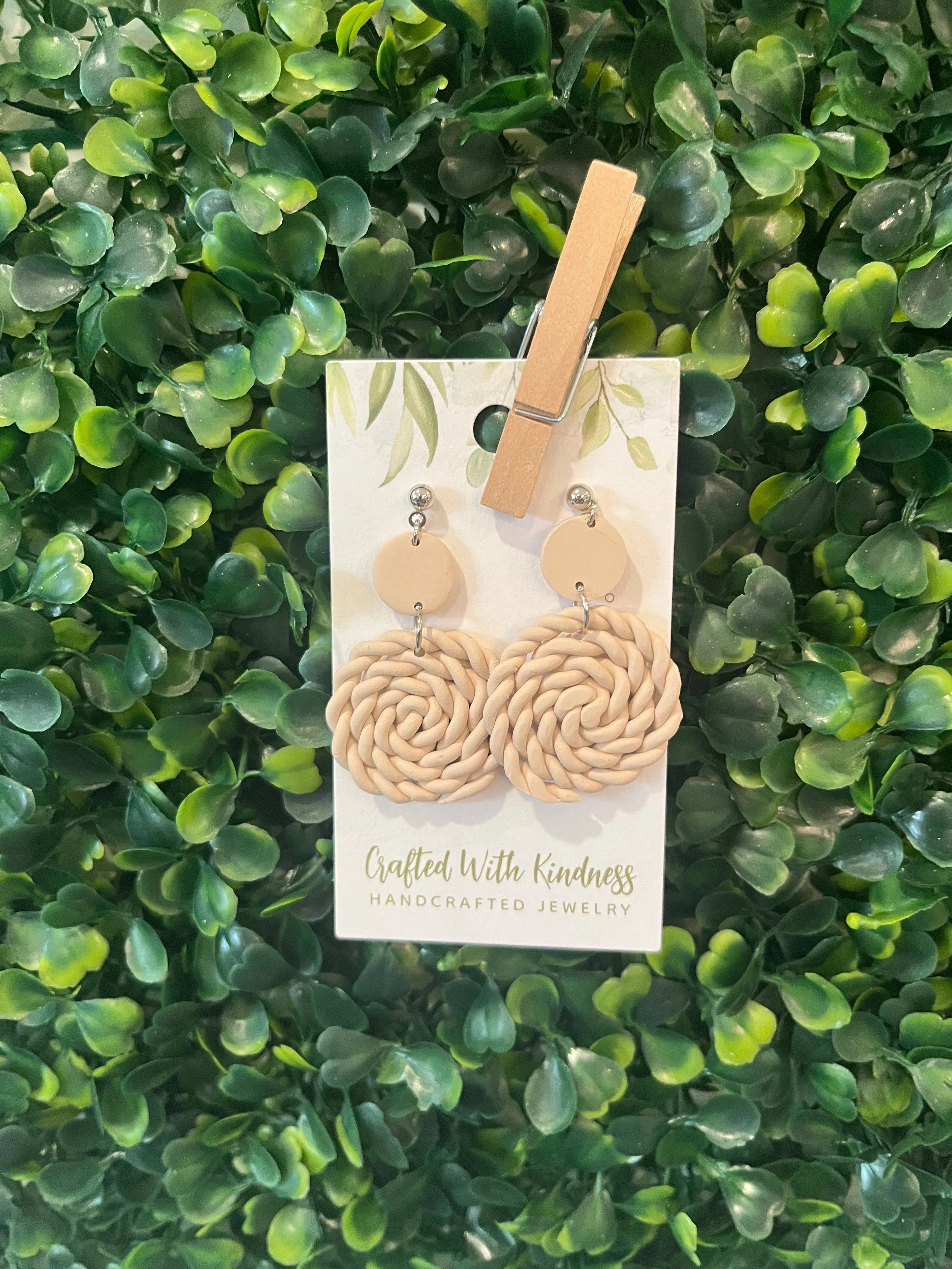 Shop Neutral Braided Circle Earrings-Earrings at Ruby Joy Boutique, a Women's Clothing Store in Pickerington, Ohio
