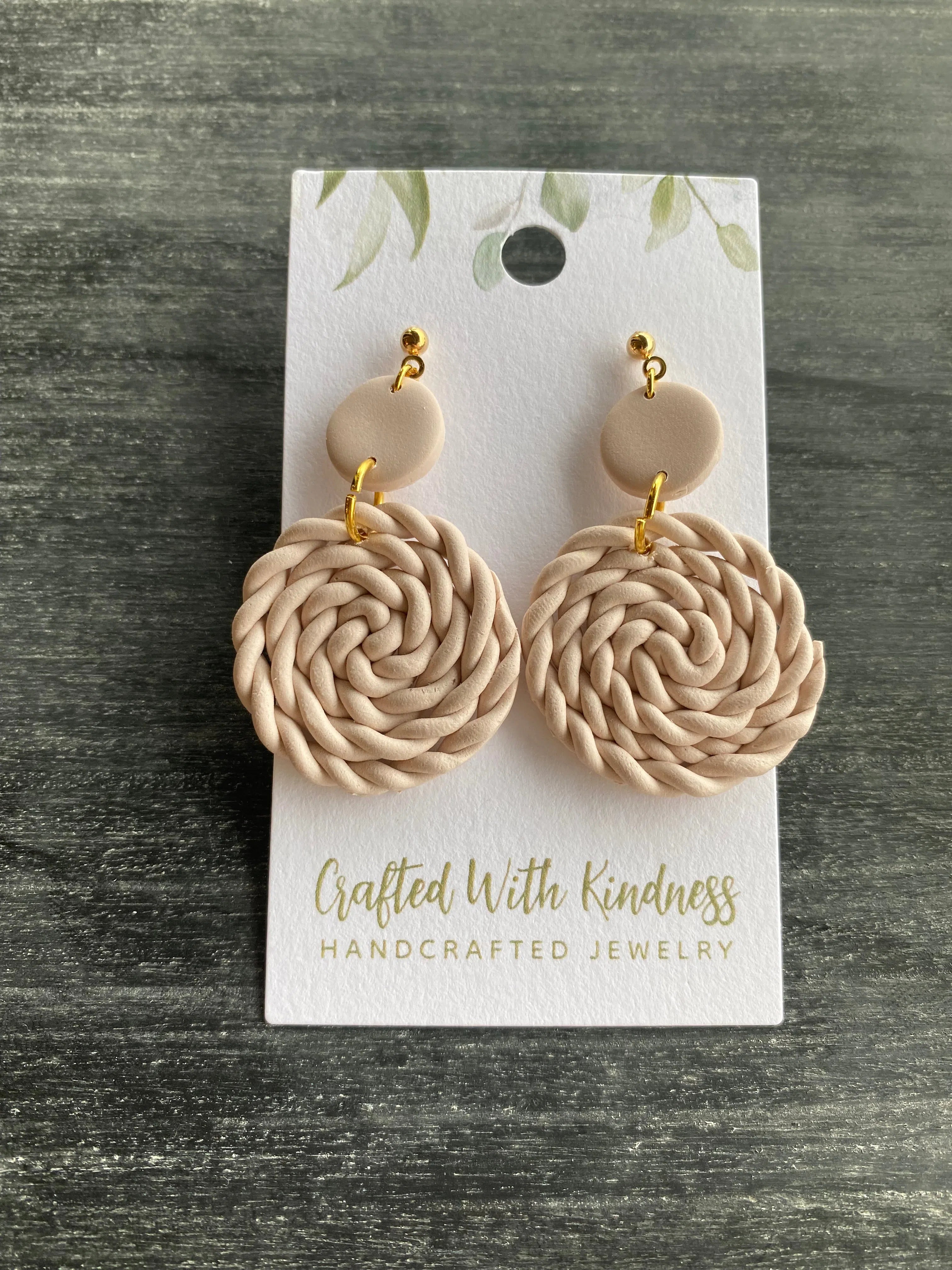 Shop Neutral Braided Circle Earrings-Earrings at Ruby Joy Boutique, a Women's Clothing Store in Pickerington, Ohio