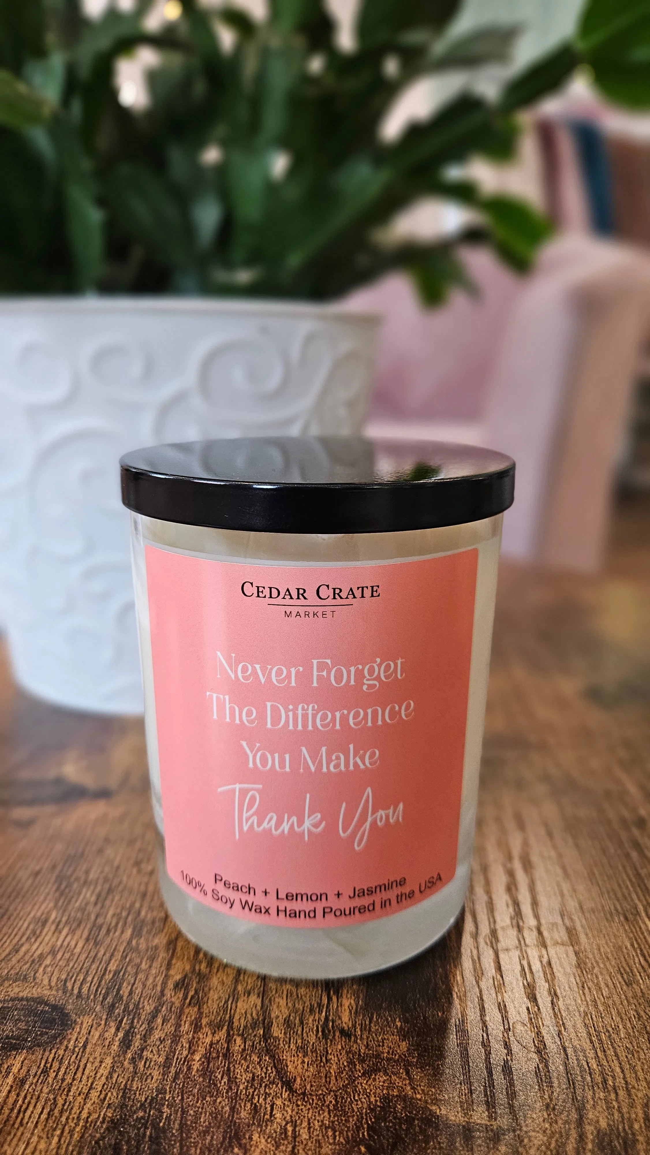 Shop Never Forget The Difference You Make | Peach, Lemon, Jasmine-Candles at Ruby Joy Boutique, a Women's Clothing Store in Pickerington, Ohio