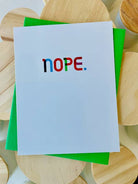 Shop Nope. Greeting Card-Greeting Cards at Ruby Joy Boutique, a Women's Clothing Store in Pickerington, Ohio
