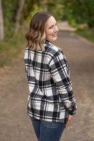 Shop Norah Plaid Shacket - Ivory and Black- at Ruby Joy Boutique, a Women's Clothing Store in Pickerington, Ohio