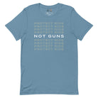 Shop Not Guns Classic Tee | Kind Cotton-Steel Blue at Ruby Joy Boutique, a Women's Clothing Store in Pickerington, Ohio