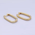 Shop Oblong Huggie Earrings- at Ruby Joy Boutique, a Women's Clothing Store in Pickerington, Ohio