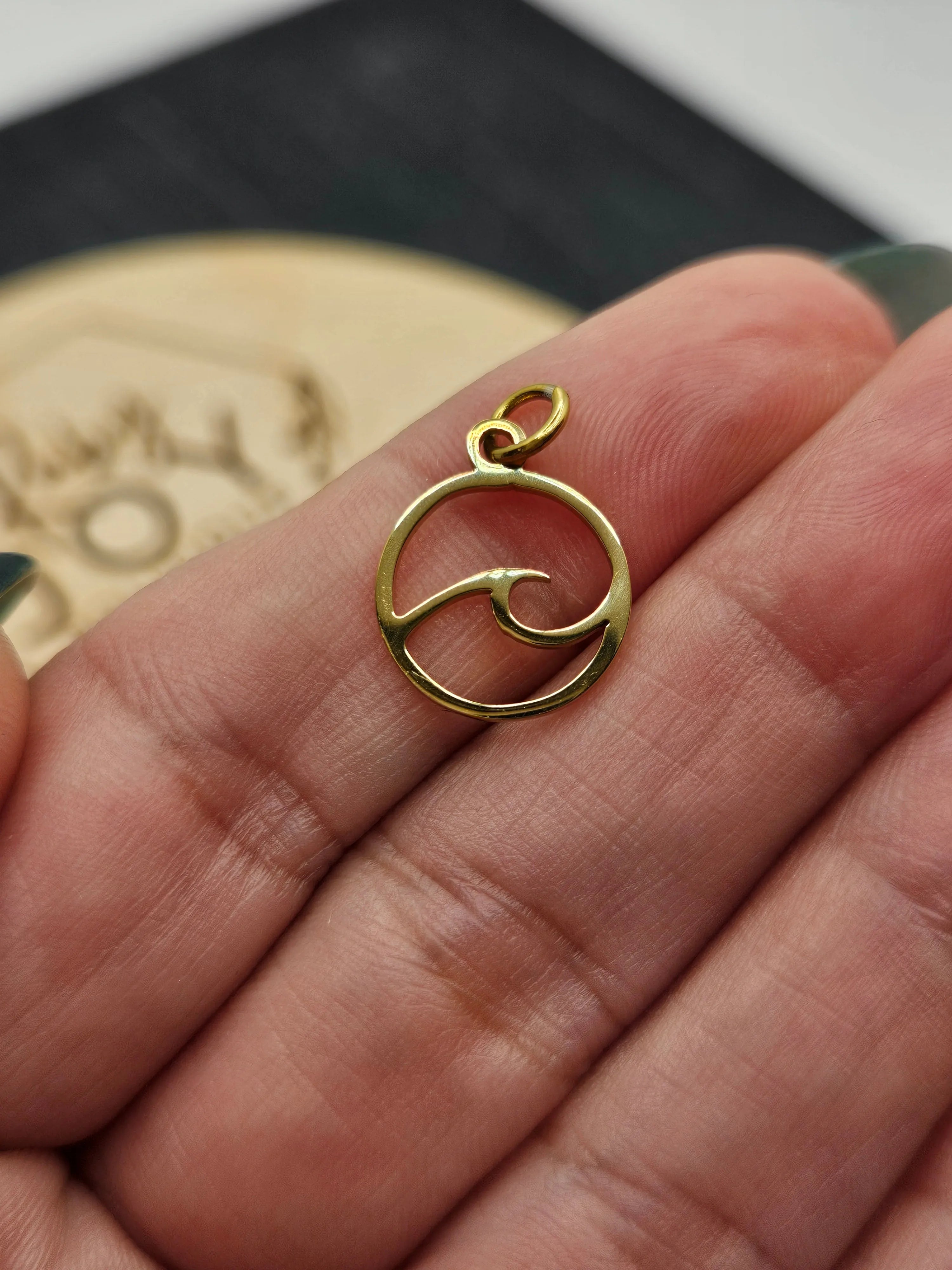 Shop Ocean Wave Charm- at Ruby Joy Boutique, a Women's Clothing Store in Pickerington, Ohio