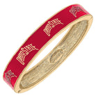 Shop Ohio State Buckeyes Enamel Hinge Bangle- at Ruby Joy Boutique, a Women's Clothing Store in Pickerington, Ohio
