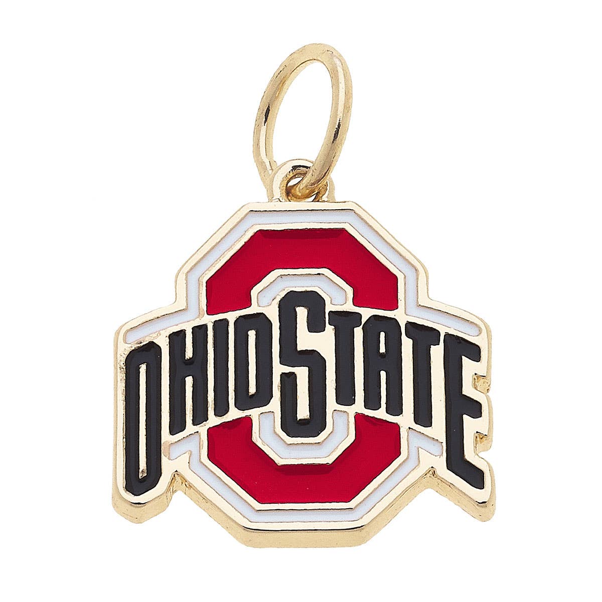 Shop Ohio State Buckeyes Enamel Logo Charm- at Ruby Joy Boutique, a Women's Clothing Store in Pickerington, Ohio