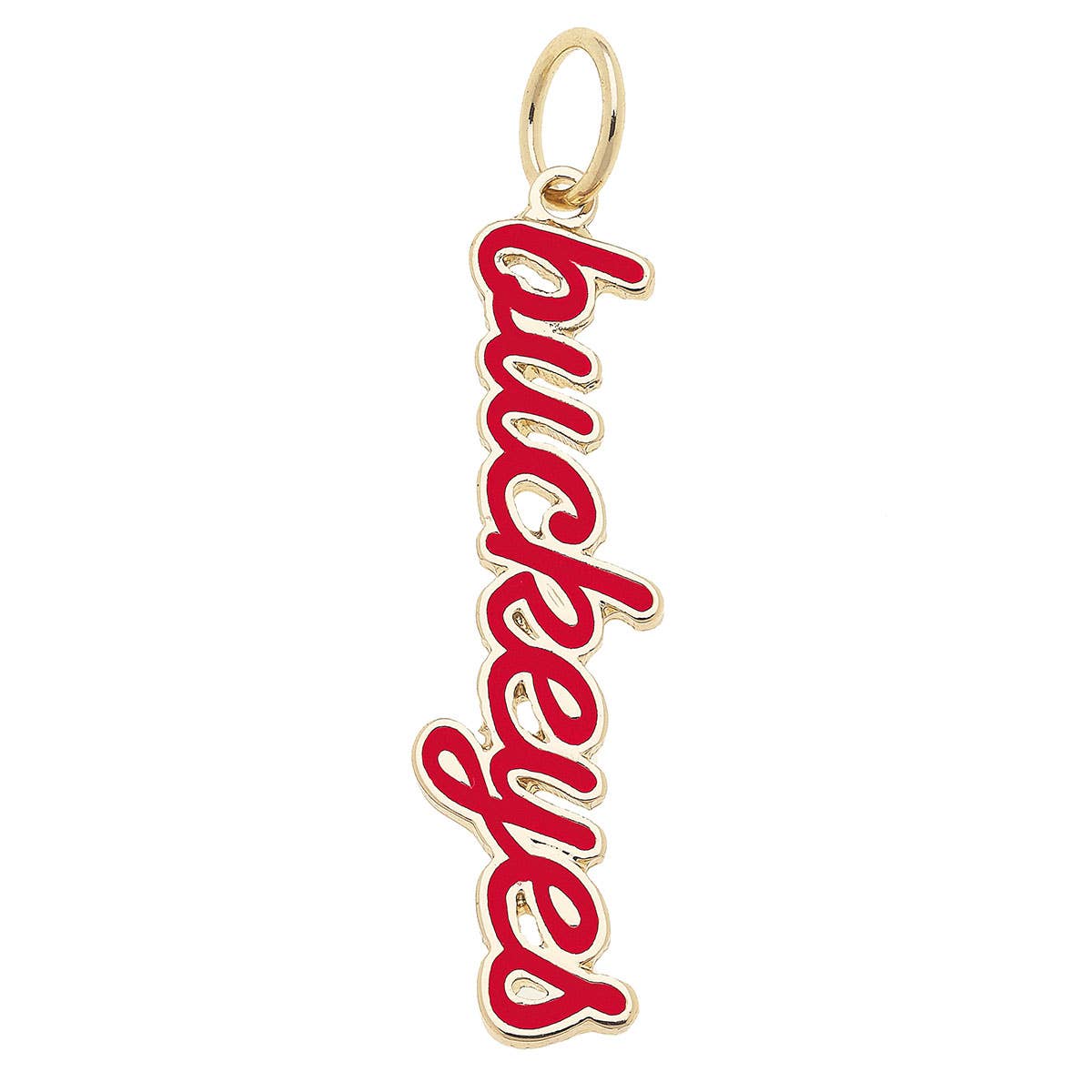 Shop Ohio State Buckeyes Enamel Script Charm- at Ruby Joy Boutique, a Women's Clothing Store in Pickerington, Ohio
