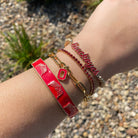 Shop Ohio State Buckeyes Enamel Script Stretch Bracelet- at Ruby Joy Boutique, a Women's Clothing Store in Pickerington, Ohio
