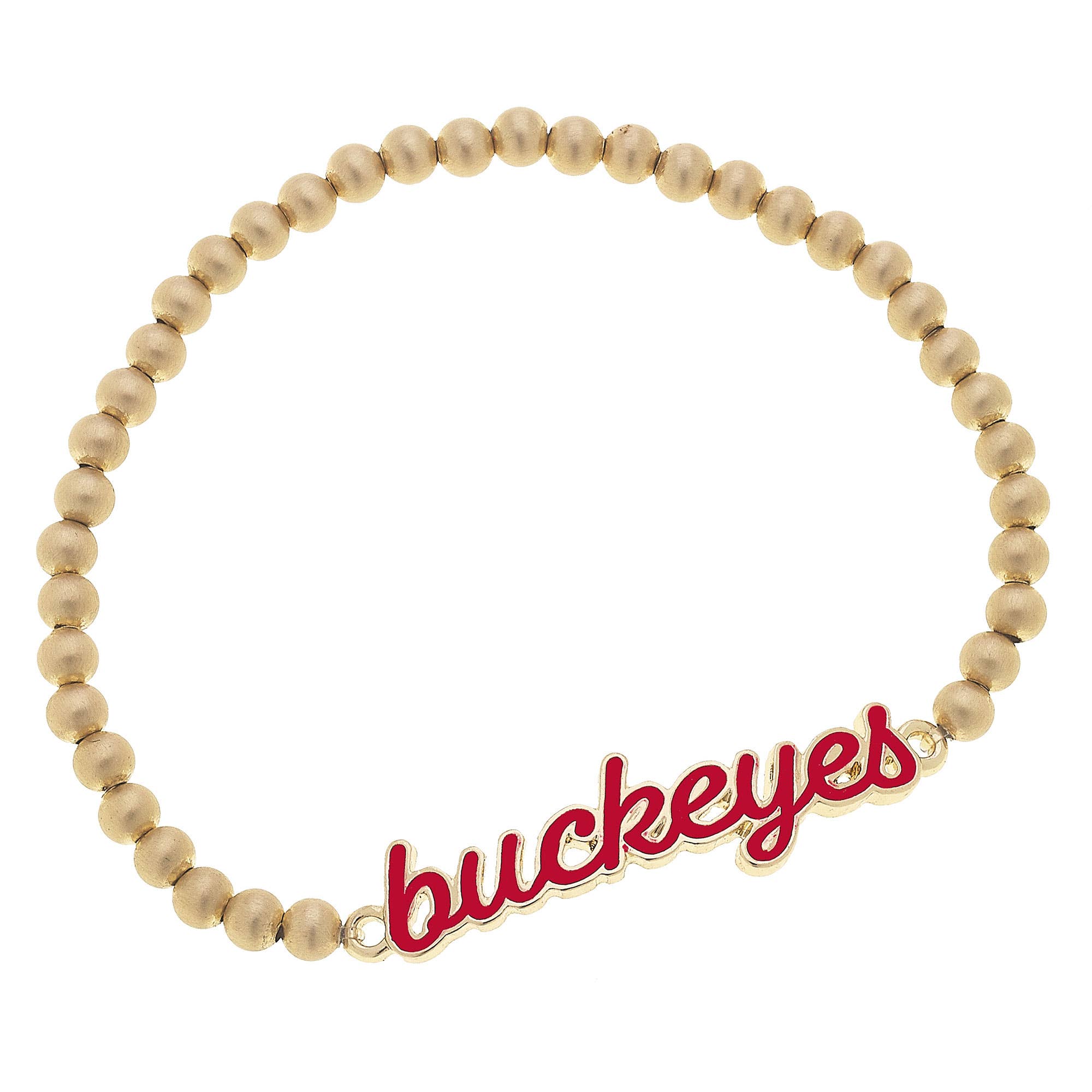 Shop Ohio State Buckeyes Enamel Script Stretch Bracelet- at Ruby Joy Boutique, a Women's Clothing Store in Pickerington, Ohio