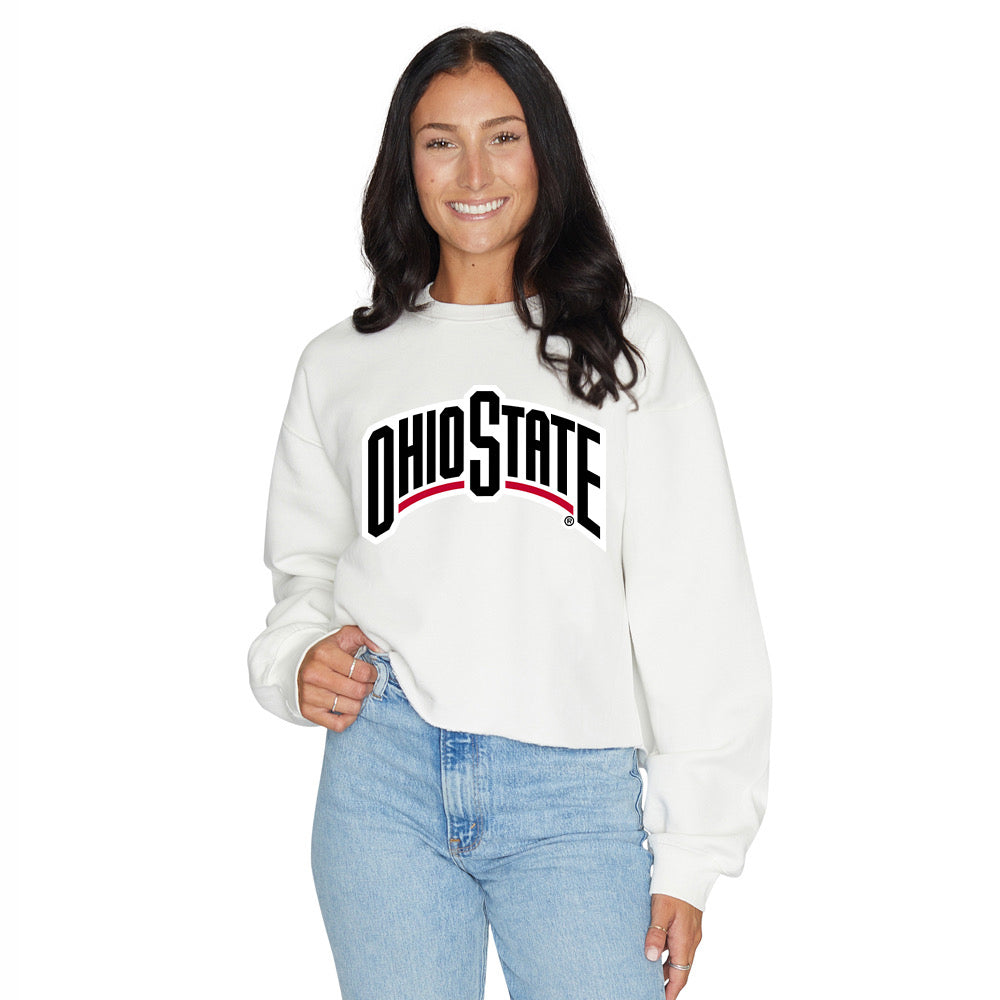 Shop Ohio State OSU Buckeyes Crewneck- at Ruby Joy Boutique, a Women's Clothing Store in Pickerington, Ohio
