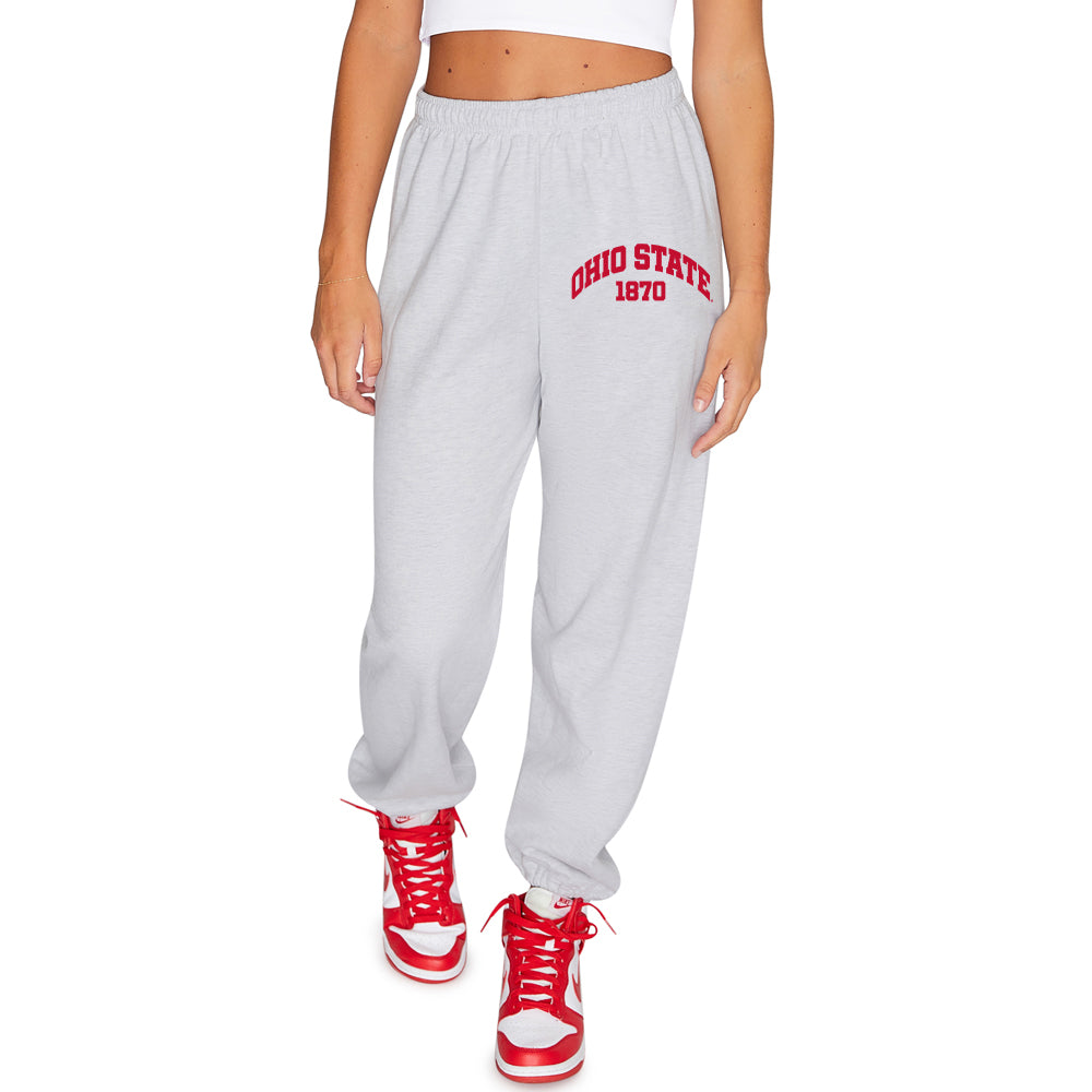 Shop Ohio State OSU Buckeyes Established Sweatpants- at Ruby Joy Boutique, a Women's Clothing Store in Pickerington, Ohio
