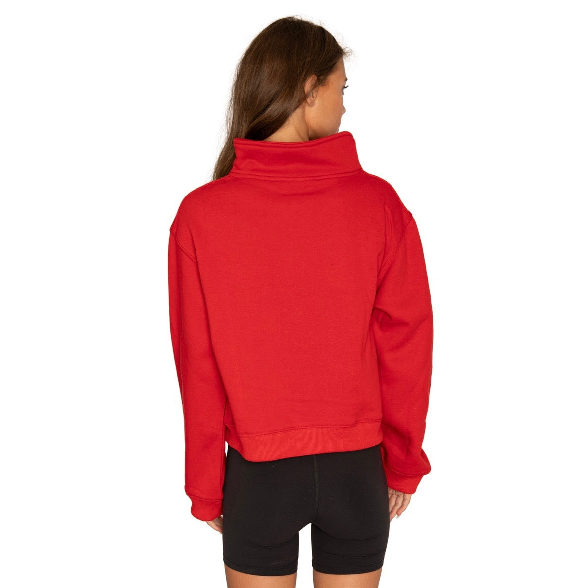 Shop Ohio State OSU Buckeyes Quarter Zip Sweatshirt- at Ruby Joy Boutique, a Women's Clothing Store in Pickerington, Ohio