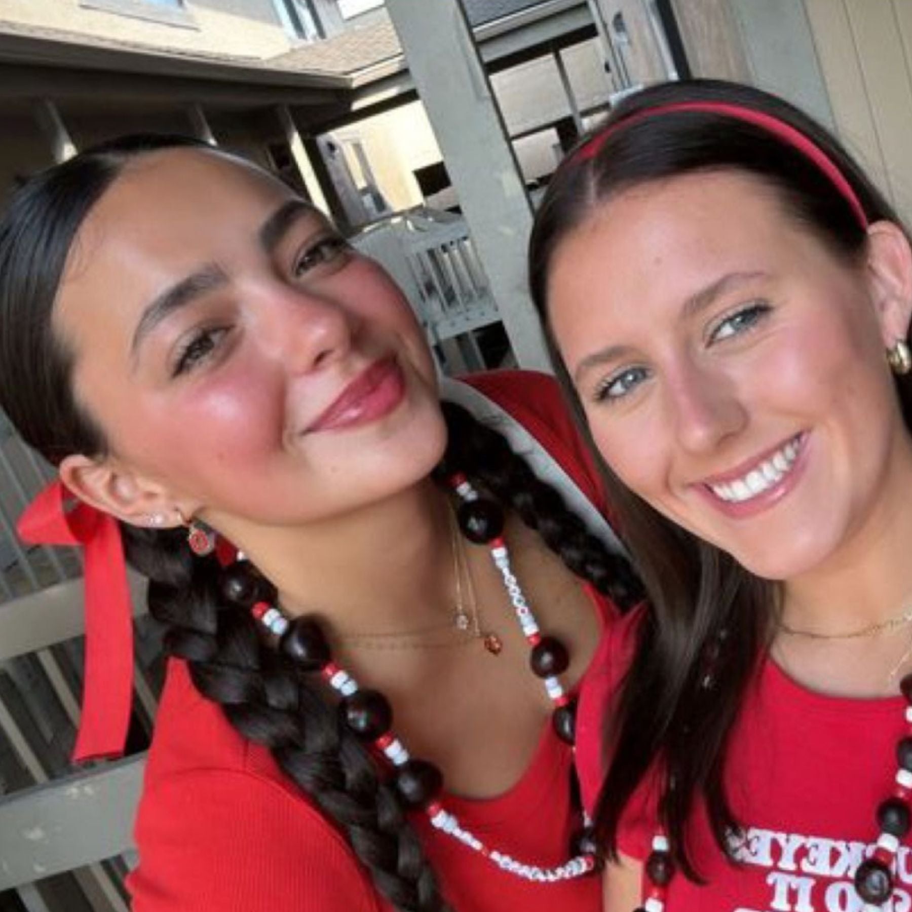 Shop Ohio State University Logo Charm Huggie Earrings- at Ruby Joy Boutique, a Women's Clothing Store in Pickerington, Ohio