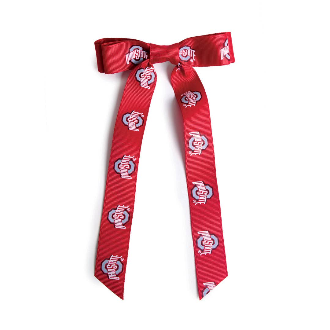 Shop Ohio State® - Bow Barrette-Hair Accessories at Ruby Joy Boutique, a Women's Clothing Store in Pickerington, Ohio