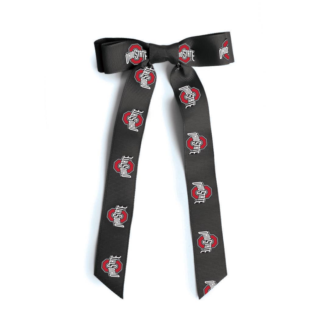 Shop Ohio State® - Bow Barrette-Hair Accessories at Ruby Joy Boutique, a Women's Clothing Store in Pickerington, Ohio