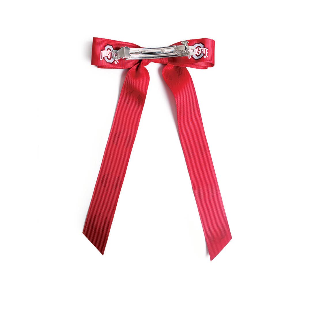 Shop Ohio State® - Bow Barrette-Hair Accessories at Ruby Joy Boutique, a Women's Clothing Store in Pickerington, Ohio