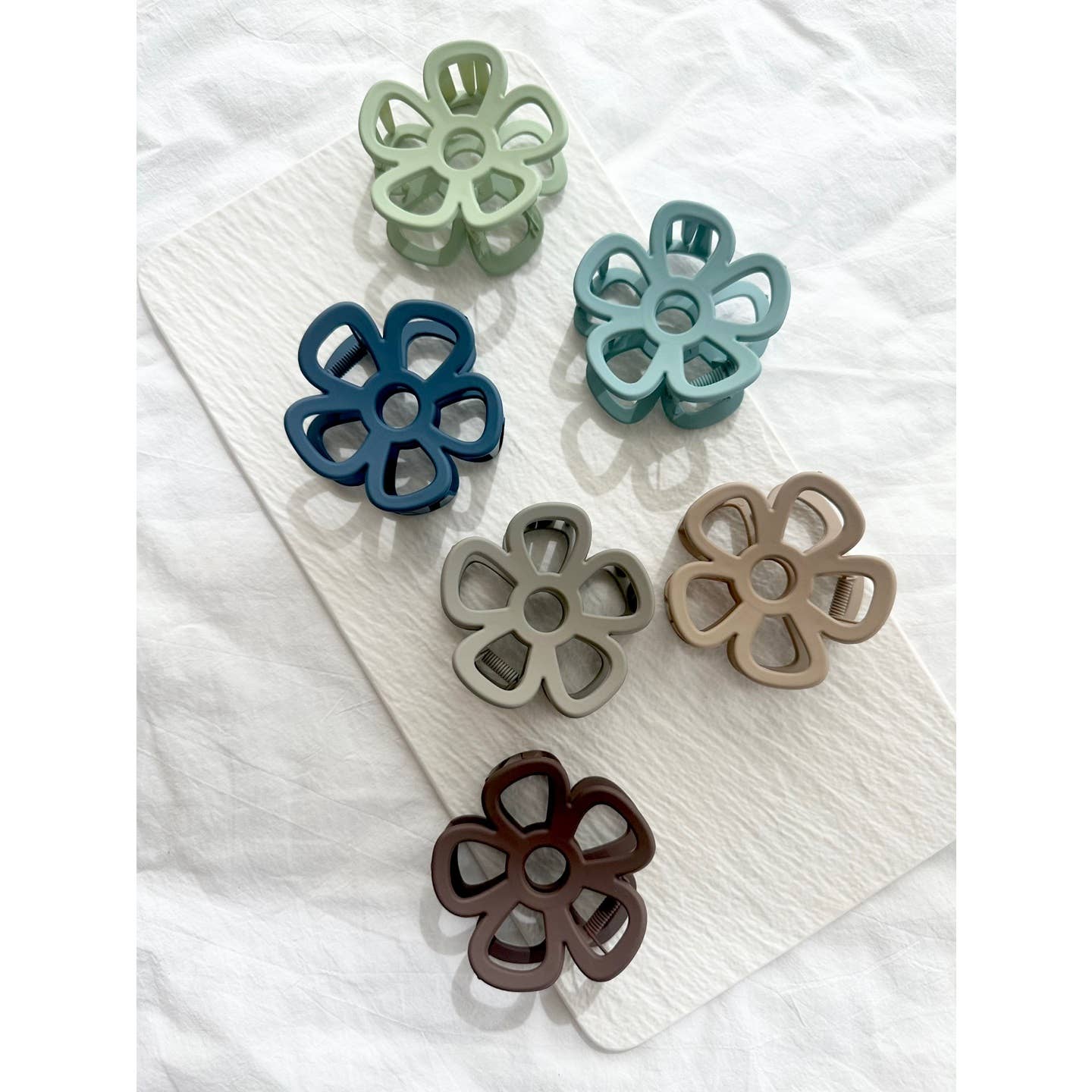 Shop Open Flower Matte Hair Clip- at Ruby Joy Boutique, a Women's Clothing Store in Pickerington, Ohio