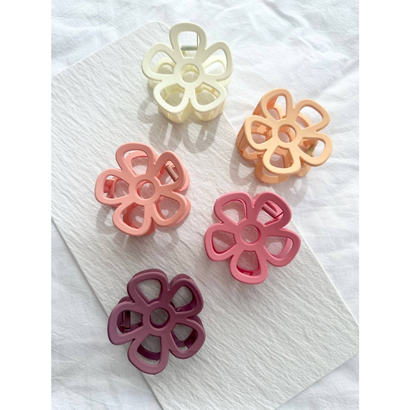 Shop Open Flower Matte Hair Clip- at Ruby Joy Boutique, a Women's Clothing Store in Pickerington, Ohio