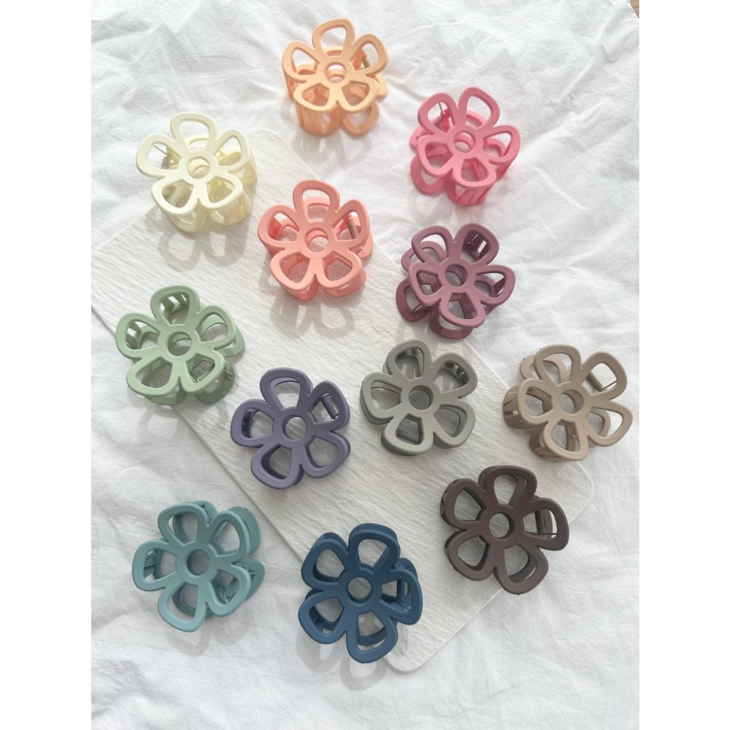 Shop Open Flower Matte Hair Clip- at Ruby Joy Boutique, a Women's Clothing Store in Pickerington, Ohio