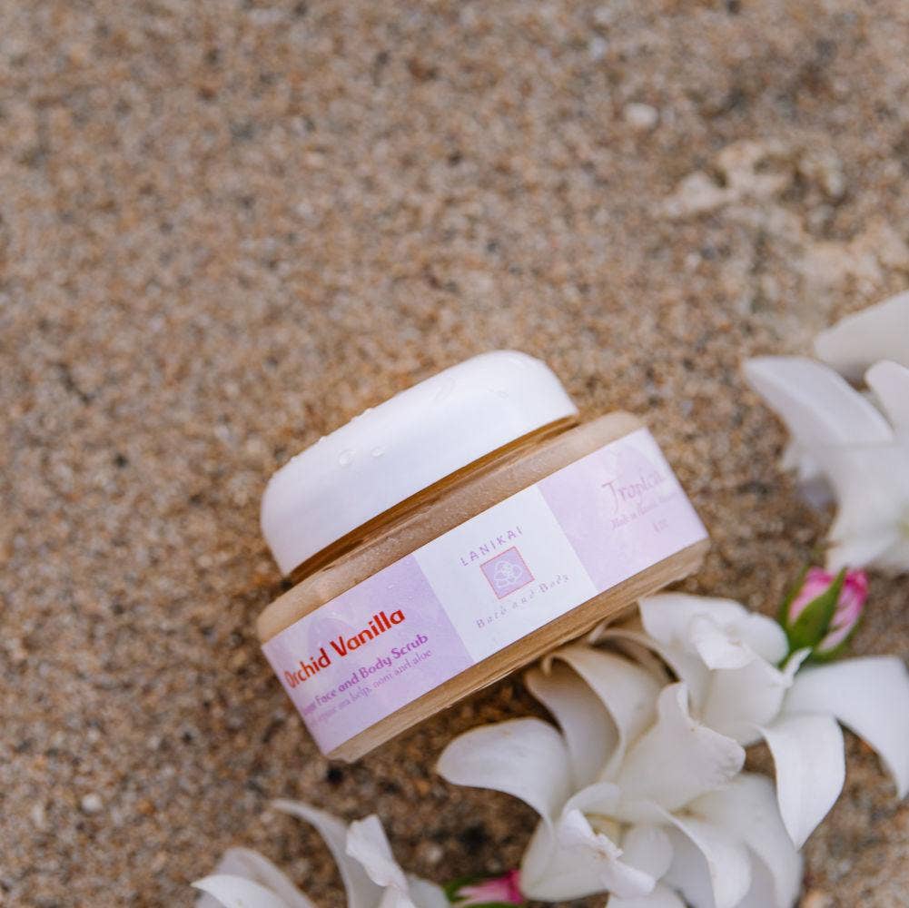 Shop Orchid Vanilla Hawaiian Cane Sugar Body Scrub- at Ruby Joy Boutique, a Women's Clothing Store in Pickerington, Ohio