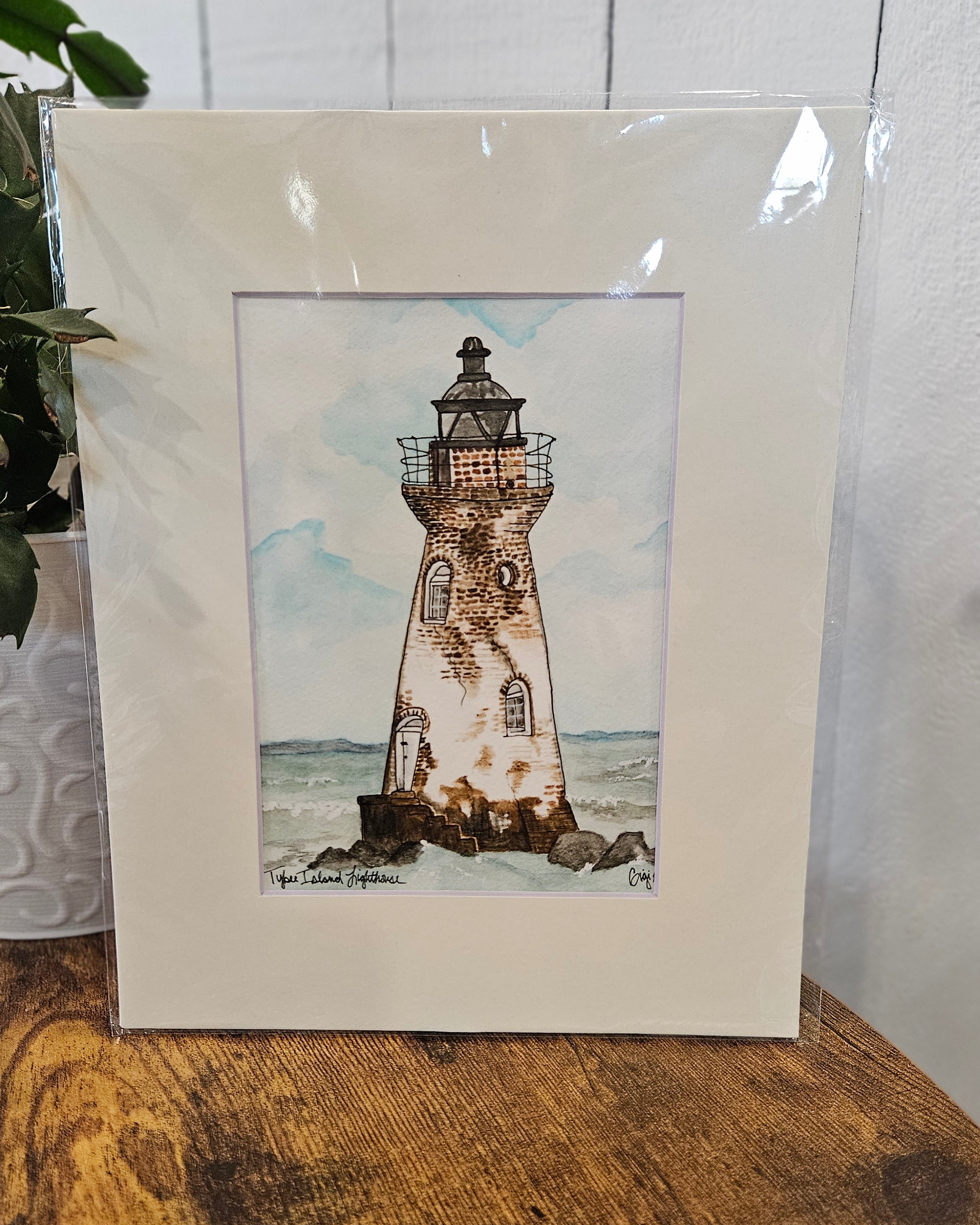Shop Original Watercolor Prints-Tybee Island Lighthouse at Ruby Joy Boutique, a Women's Clothing Store in Pickerington, Ohio