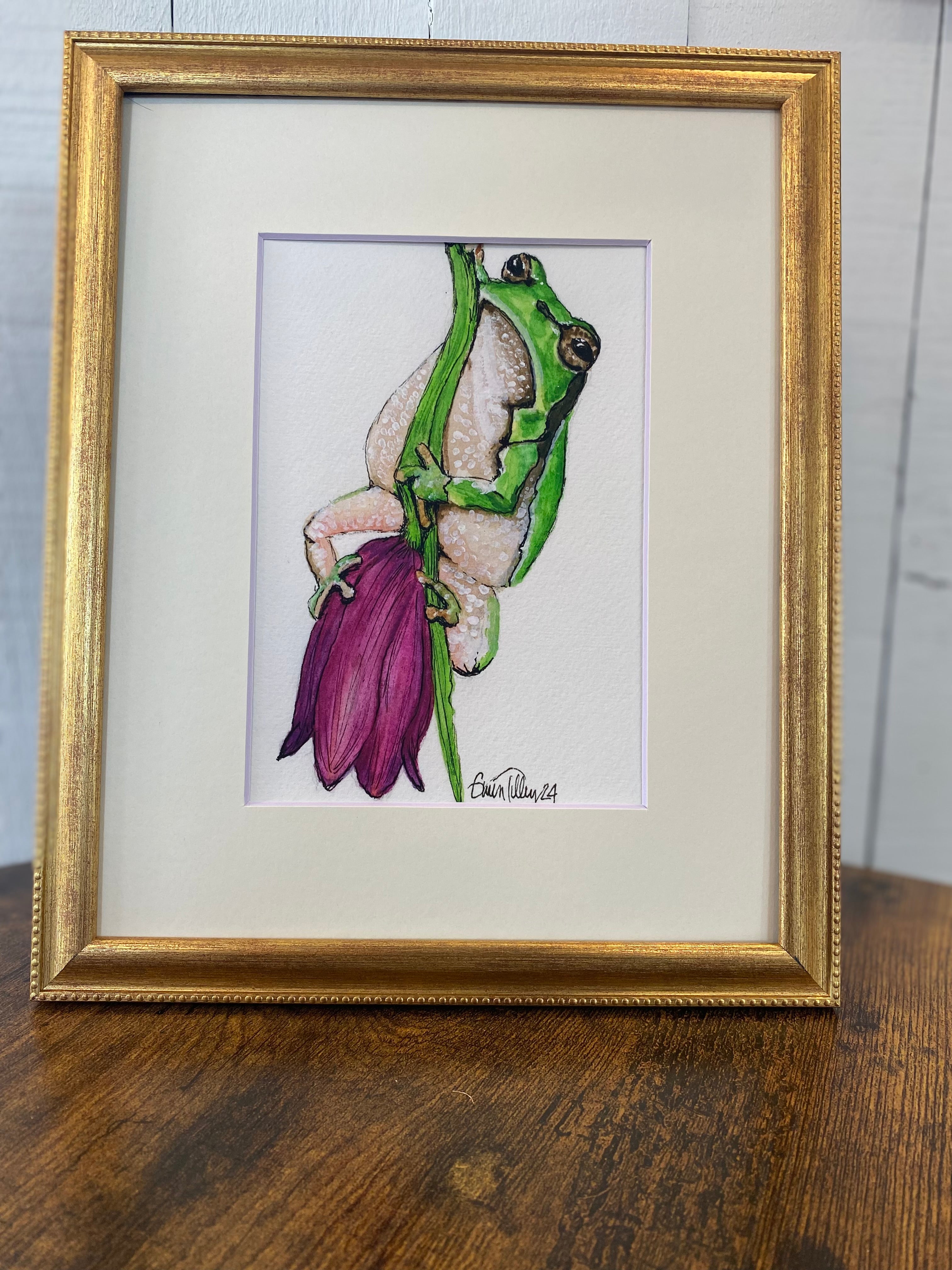 Shop Original Watercolor Prints-Hopping On a Tulip at Ruby Joy Boutique, a Women's Clothing Store in Pickerington, Ohio