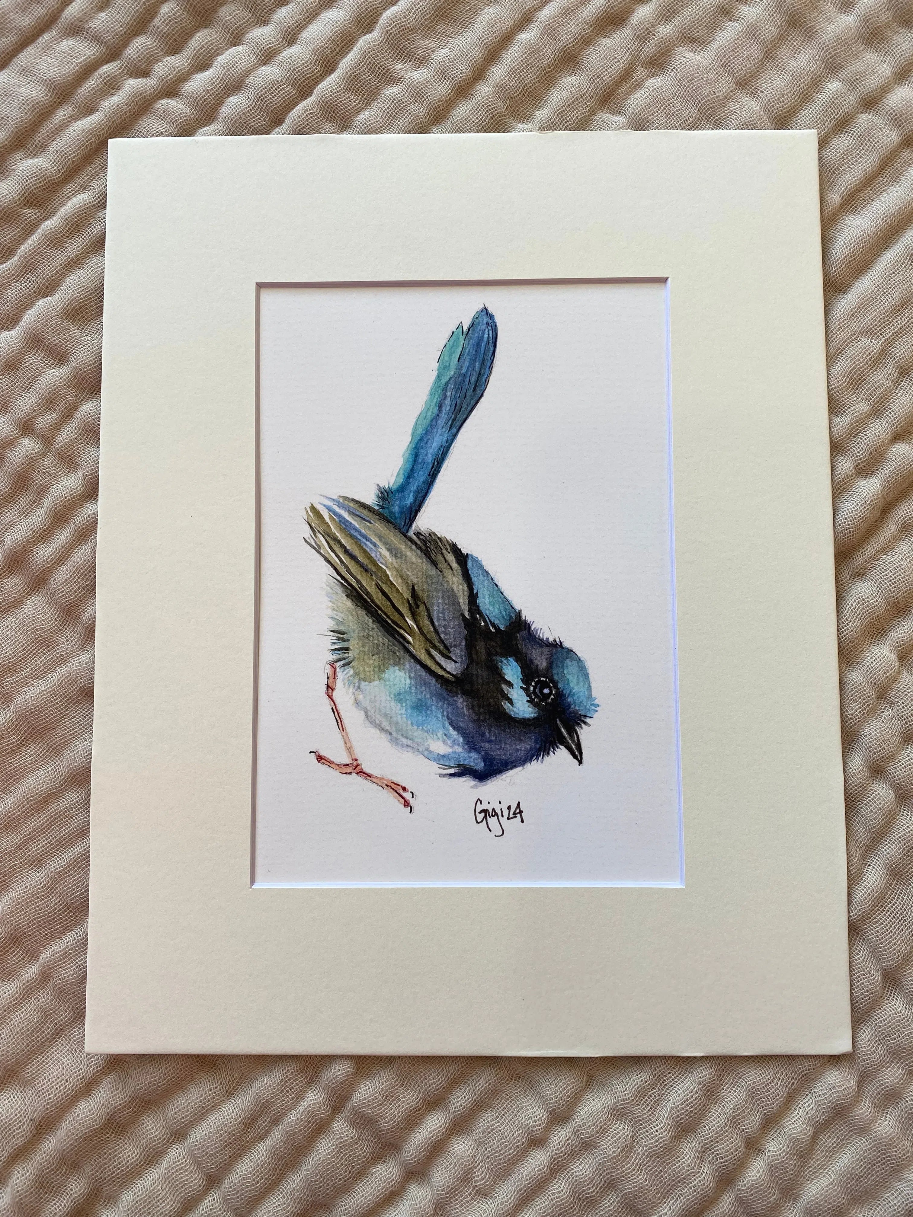 Shop Original Watercolor Prints-Superb Fairywren at Ruby Joy Boutique, a Women's Clothing Store in Pickerington, Ohio