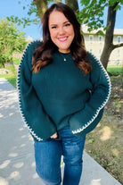 Shop Oversized Sweater with Sleeve Stitch Detail- at Ruby Joy Boutique, a Women's Clothing Store in Pickerington, Ohio