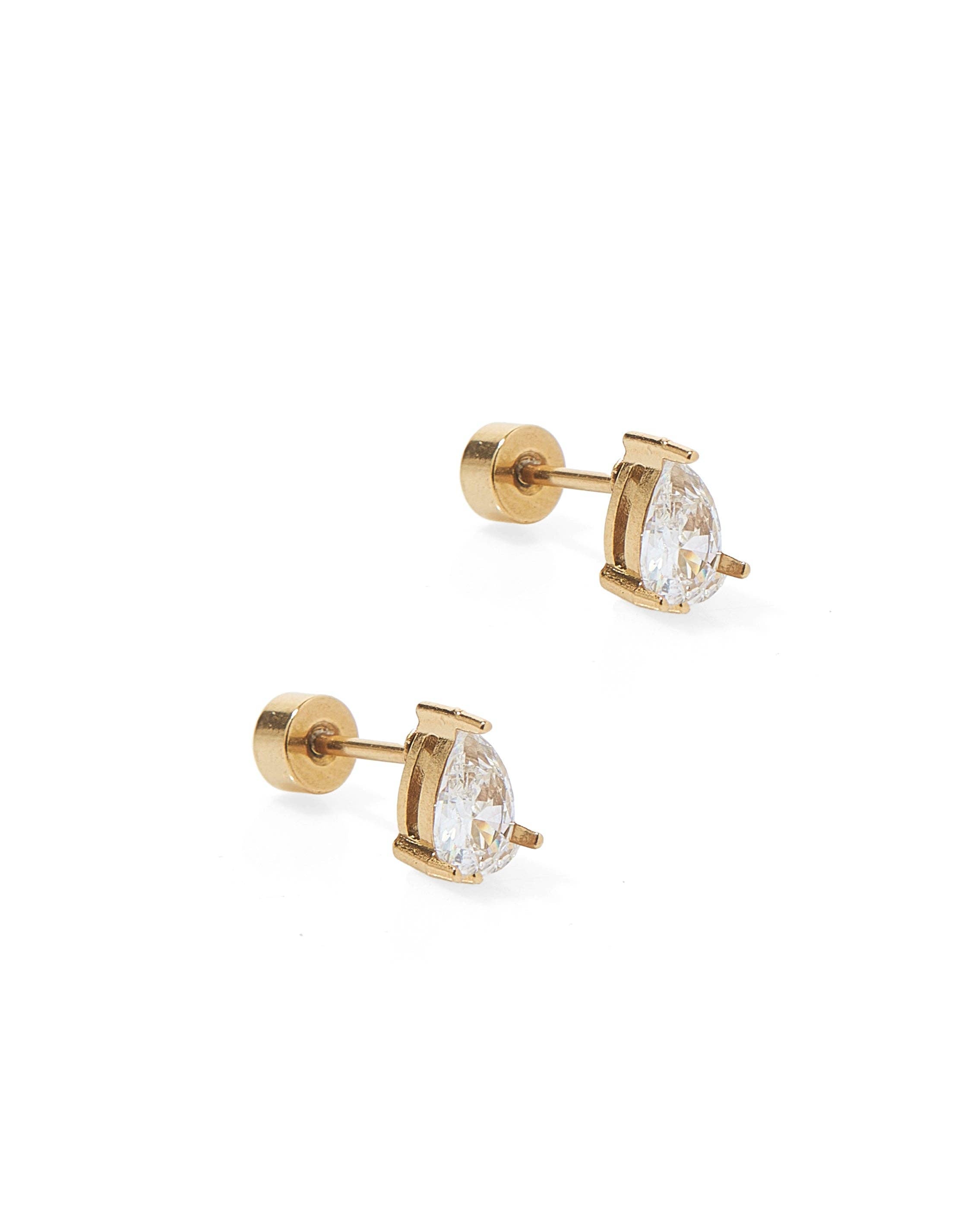 Shop Paige Pear Screwback Stud Earrings- at Ruby Joy Boutique, a Women's Clothing Store in Pickerington, Ohio