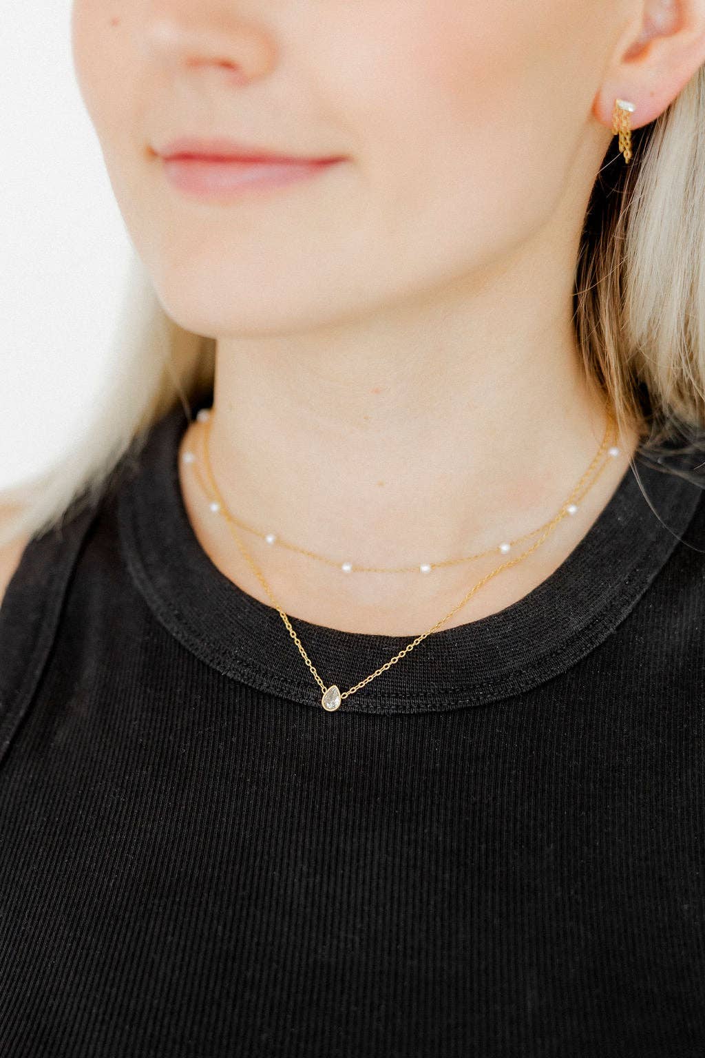 Shop Paloma Pear Drop Necklace- at Ruby Joy Boutique, a Women's Clothing Store in Pickerington, Ohio