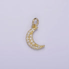 Shop Pave Crescent Moon Charm- at Ruby Joy Boutique, a Women's Clothing Store in Pickerington, Ohio