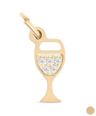 Shop Pave Wine Glass Charm- at Ruby Joy Boutique, a Women's Clothing Store in Pickerington, Ohio