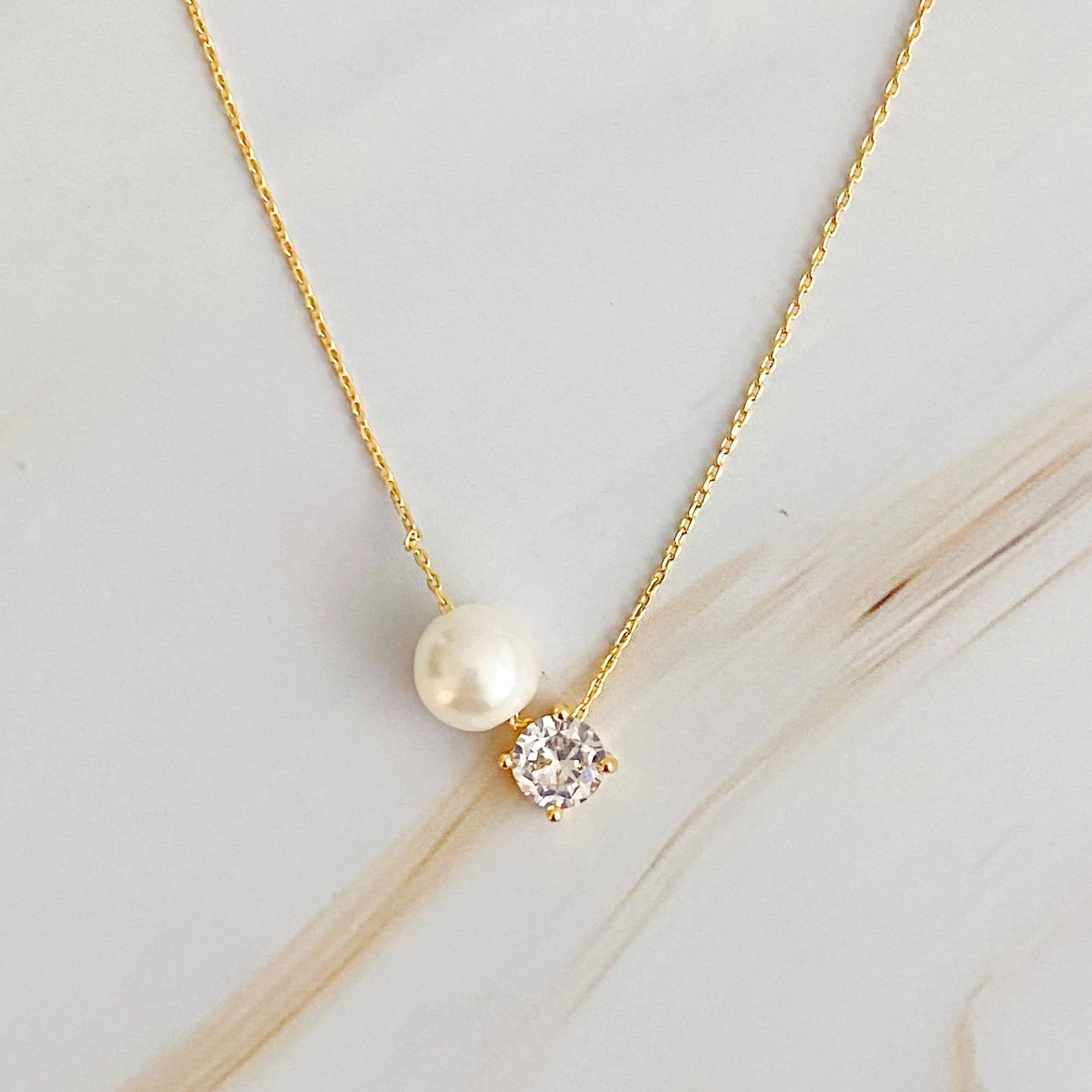 Shop Pearl And Sparkle Duo Necklace- at Ruby Joy Boutique, a Women's Clothing Store in Pickerington, Ohio