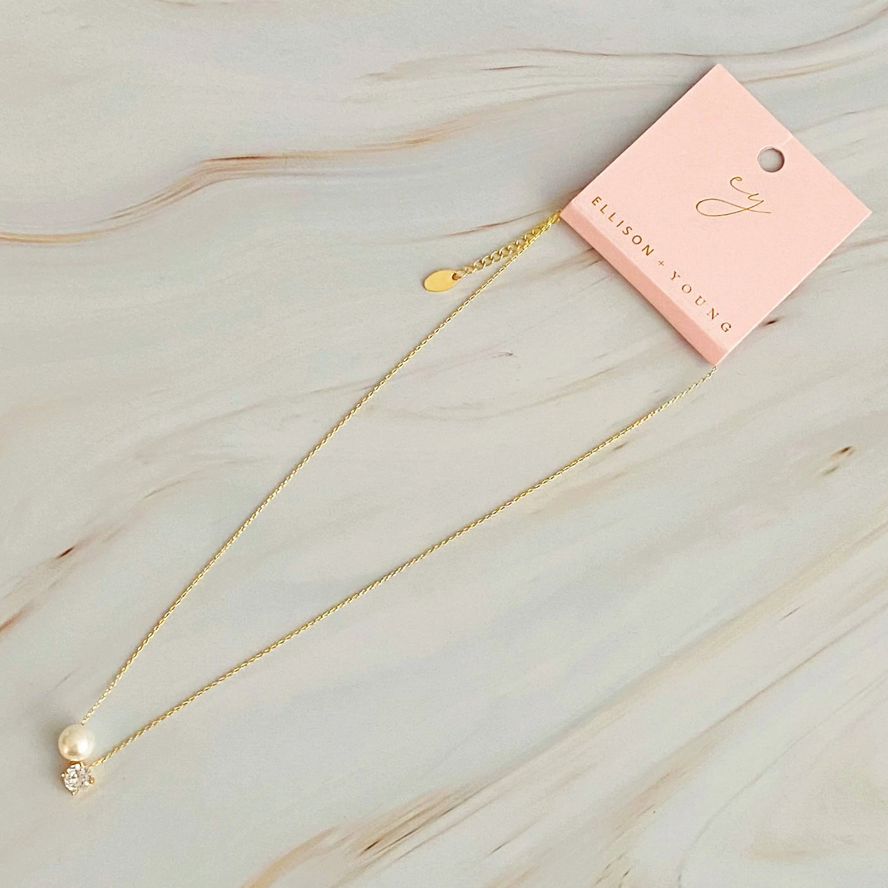 Shop Pearl And Sparkle Duo Necklace- at Ruby Joy Boutique, a Women's Clothing Store in Pickerington, Ohio