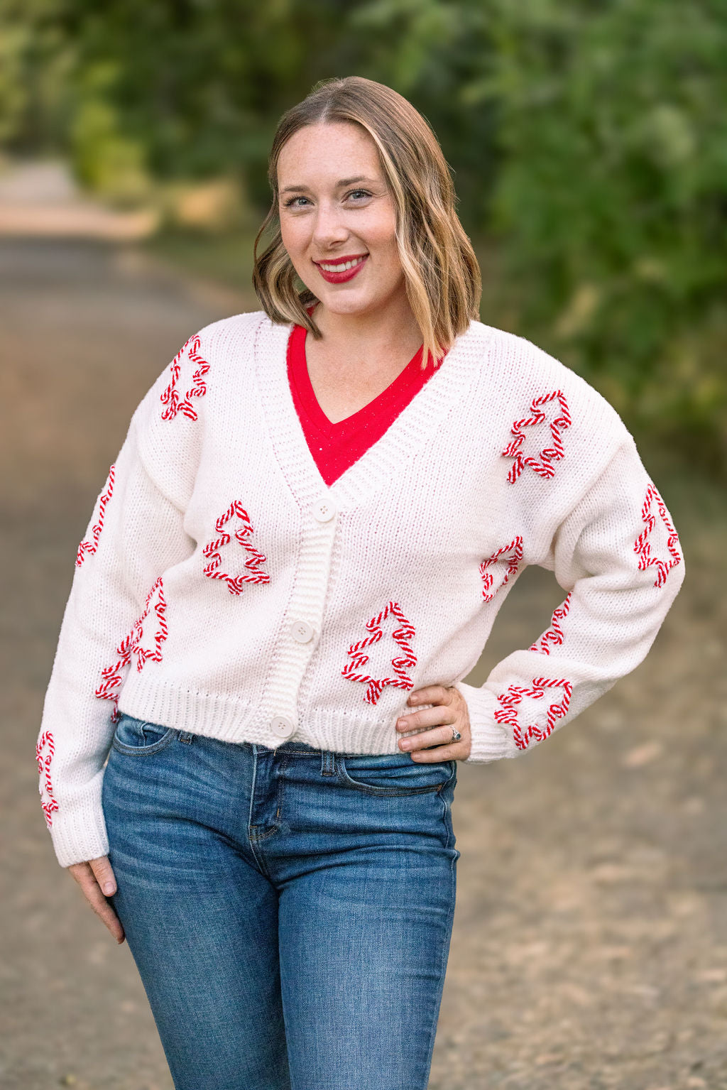 Shop Peppermint Tree Cardigan-Cardigan at Ruby Joy Boutique, a Women's Clothing Store in Pickerington, Ohio