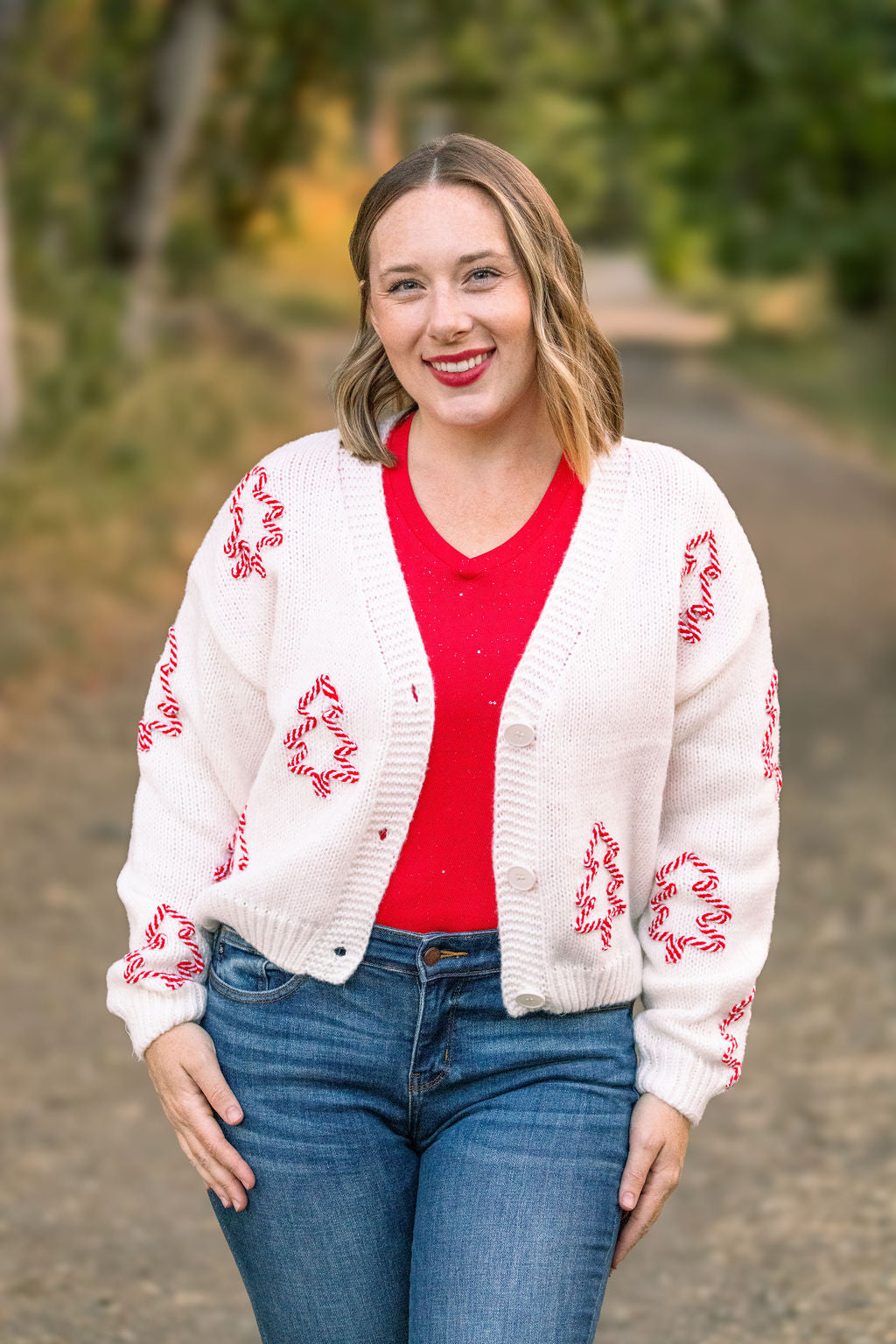 Shop Peppermint Tree Cardigan-Cardigan at Ruby Joy Boutique, a Women's Clothing Store in Pickerington, Ohio