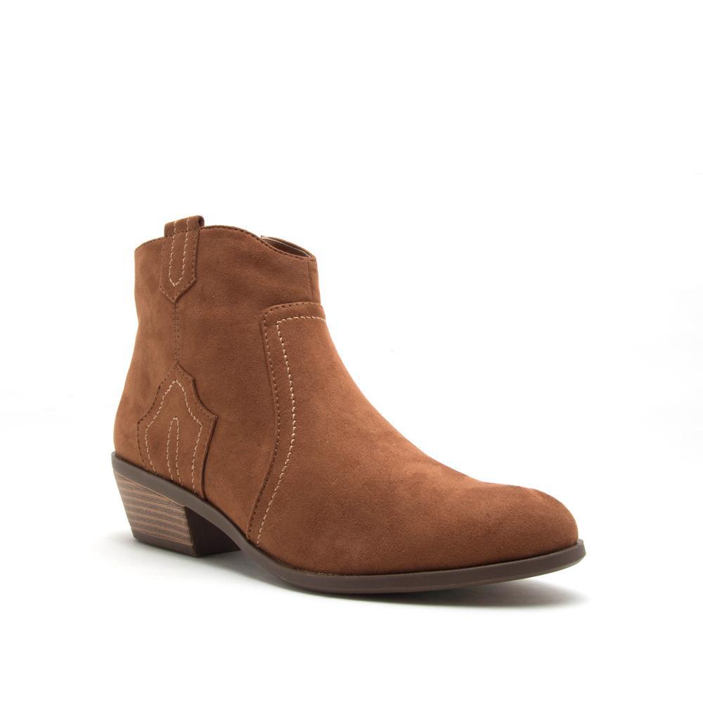 Shop Phedra Western Suede Bootie-Booties at Ruby Joy Boutique, a Women's Clothing Store in Pickerington, Ohio