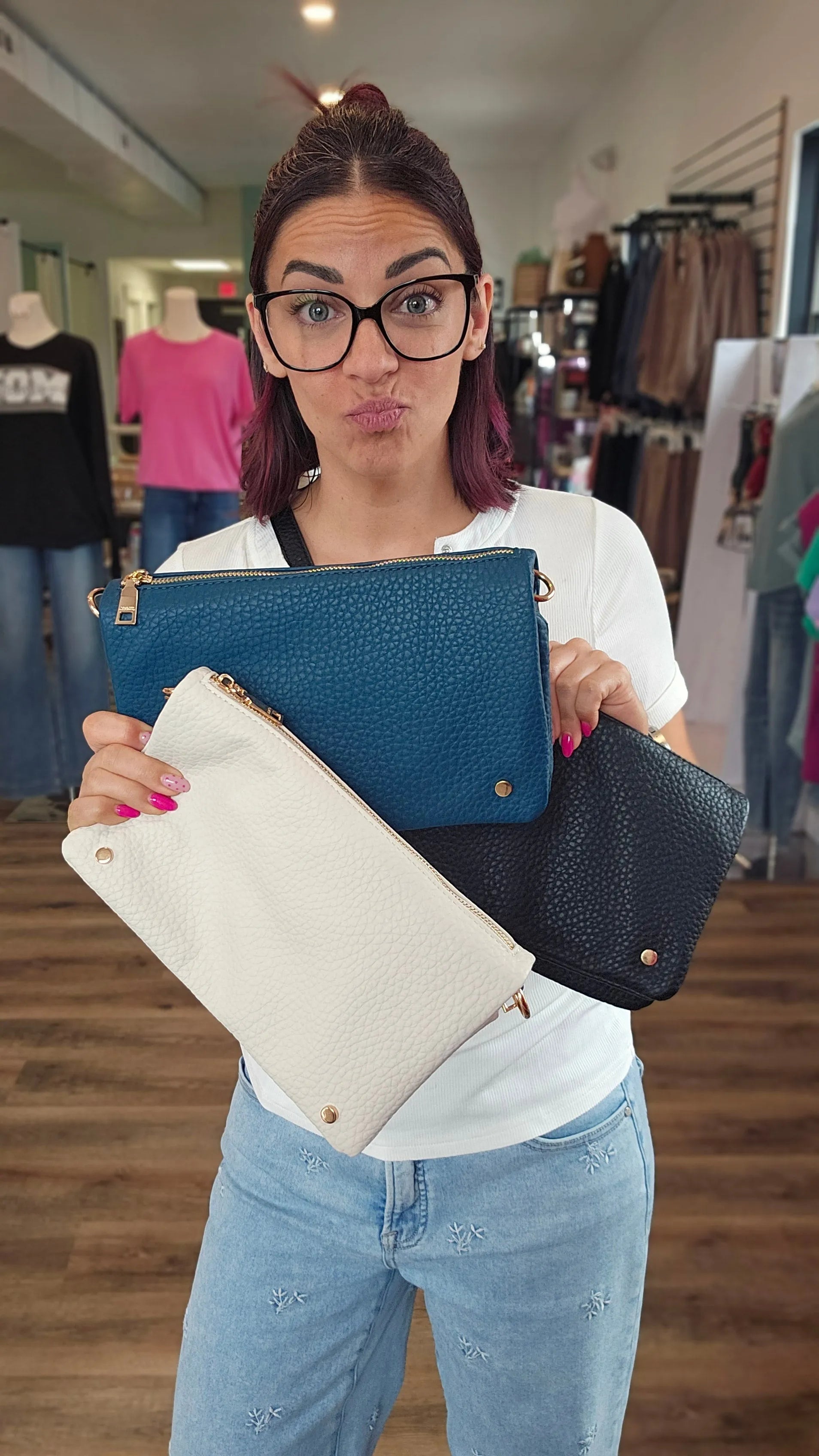 Shop Phiona Studded Crossbody | Black- at Ruby Joy Boutique, a Women's Clothing Store in Pickerington, Ohio