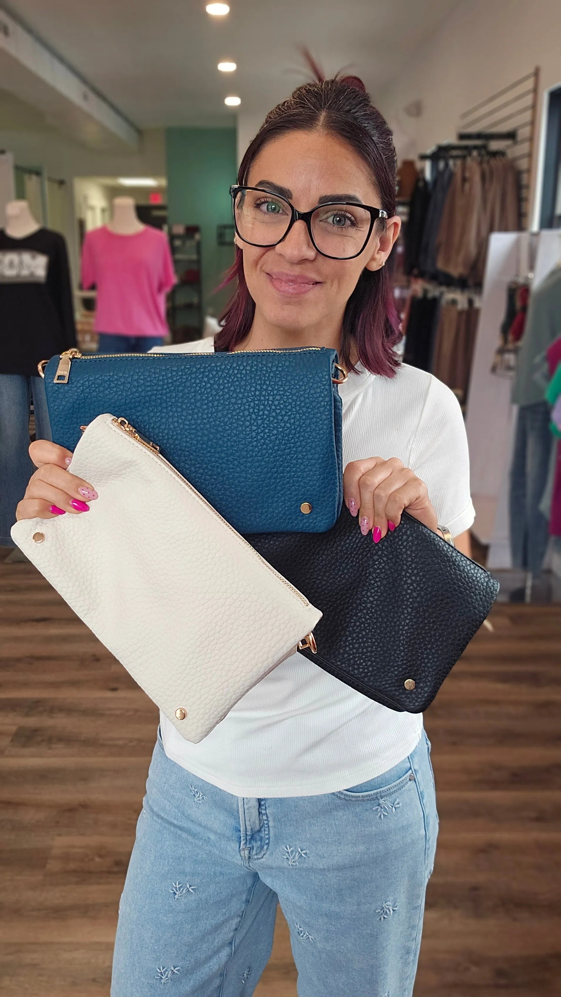 Shop Phiona Studded Crossbody | Cotton- at Ruby Joy Boutique, a Women's Clothing Store in Pickerington, Ohio