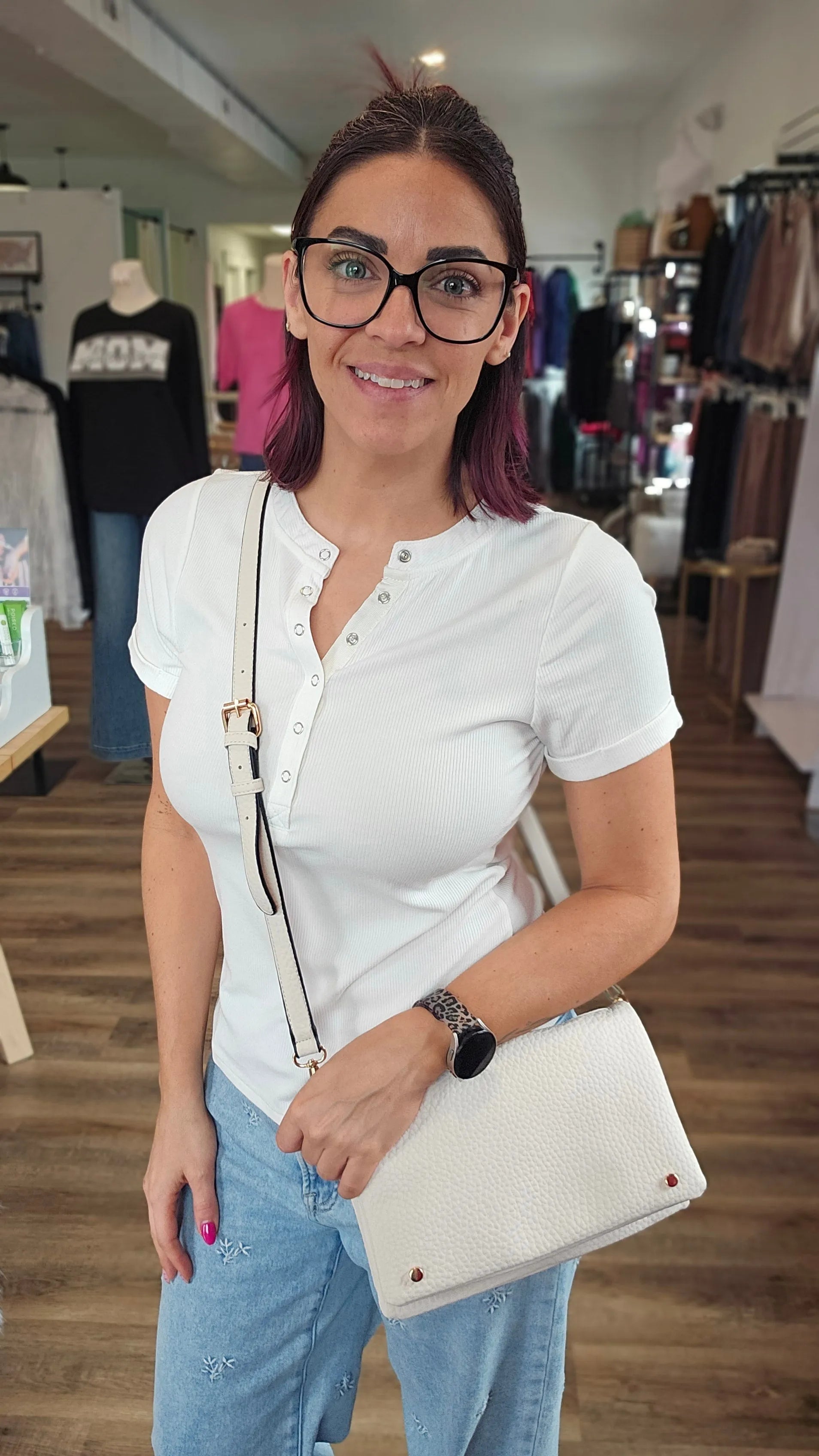 Shop Phiona Studded Crossbody | Cotton- at Ruby Joy Boutique, a Women's Clothing Store in Pickerington, Ohio